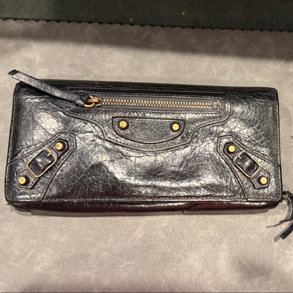 Balenciaga Black Leather Wallet